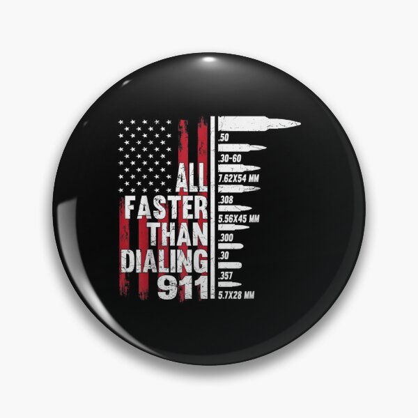 Item preview, All Faster Than Dialing 911 American Flag Gun Lover For Men designed and sold by BrianLangle2023.