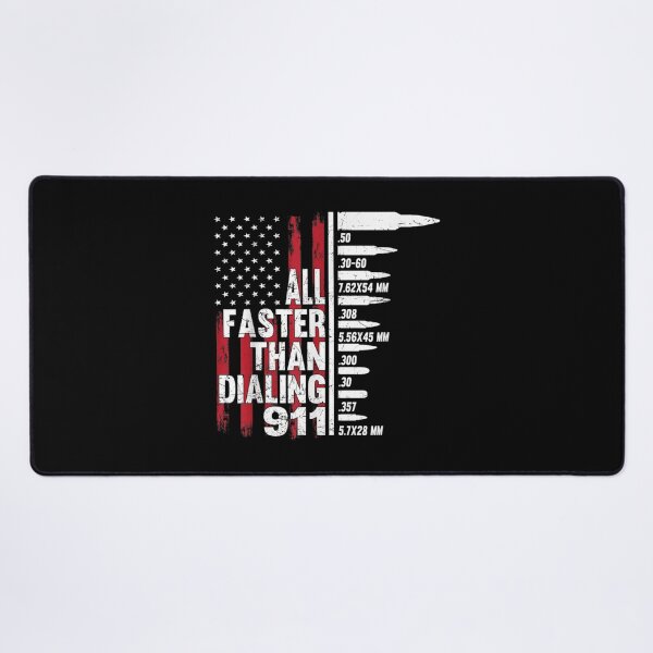 Item preview, All Faster Than Dialing 911 American Flag Gun Lover For Men designed and sold by BrianLangle2023.