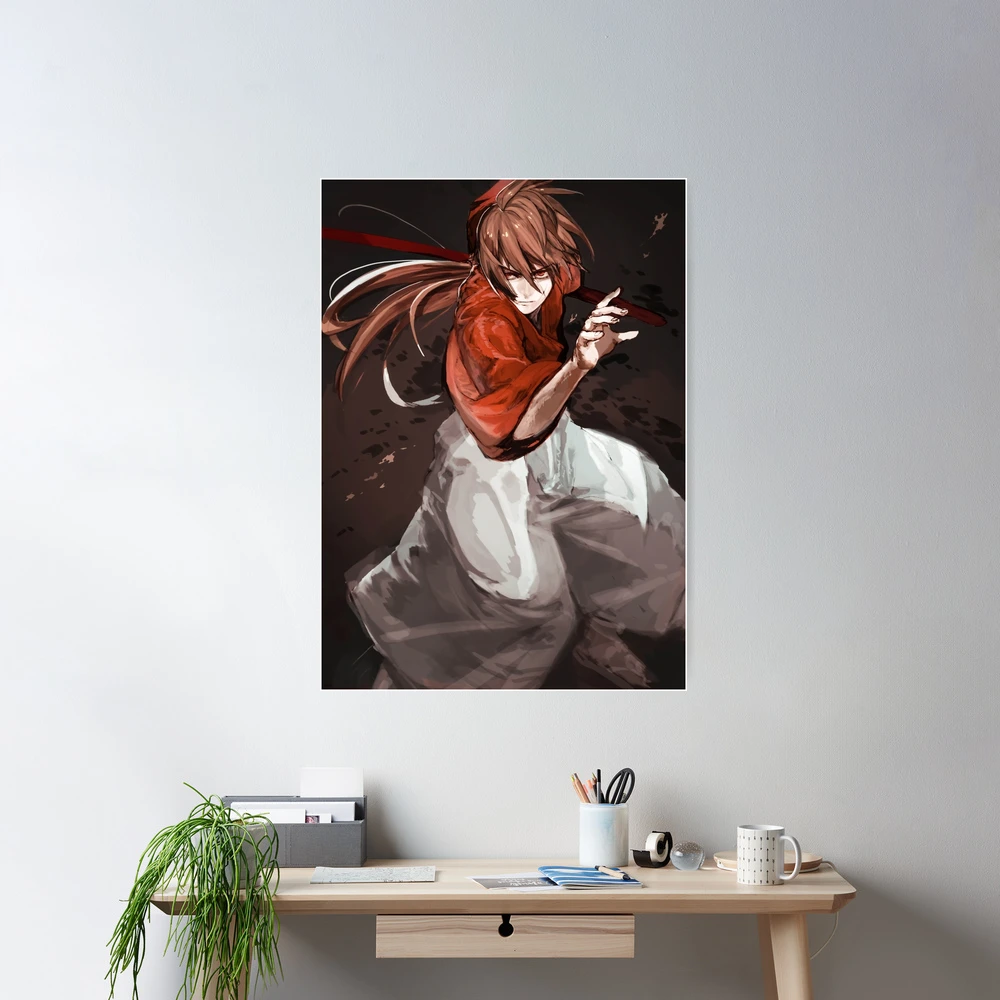 Himura Kenshin Rurouni Kenshin Drawing For Otaku Poster for Sale by  jerestudio