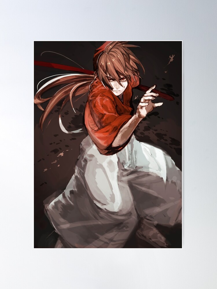 Himura Kenshin Rurouni Kenshin Anime Waifu Poster for Sale by tamikabee