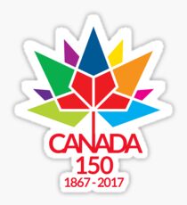 Canada Day Celebrating 150 Years Sticker