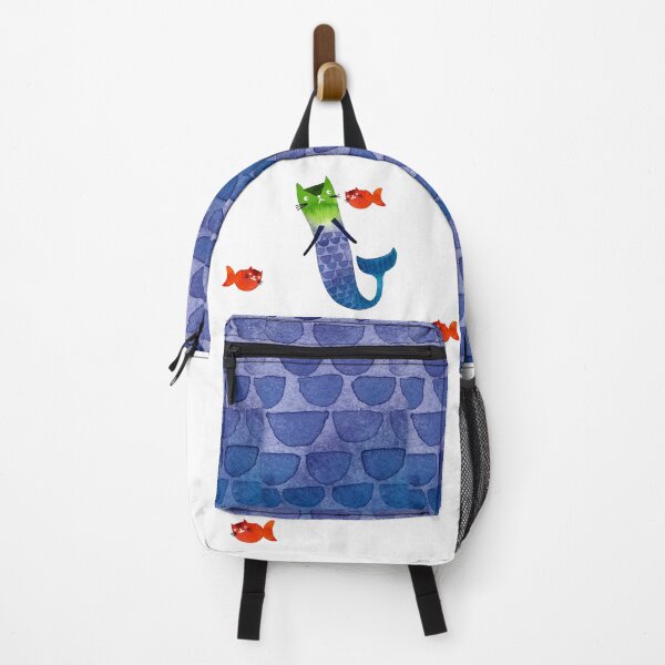 Item preview, Something Fishy Mercat watercolour cat painting designed and sold by KatyClemmans.