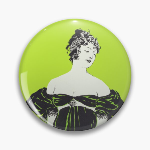 Item preview, Flapper woman tinted green from artworks by Edward Penfield designed and sold by see-the-fox.