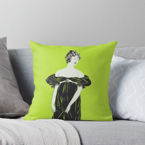 Item preview, Flapper woman tinted green from artworks by Edward Penfield designed and sold by see-the-fox.