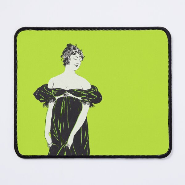 Item preview, Flapper woman tinted green from artworks by Edward Penfield designed and sold by see-the-fox.