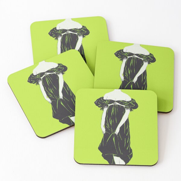 Item preview, Flapper woman tinted green from artworks by Edward Penfield designed and sold by see-the-fox.