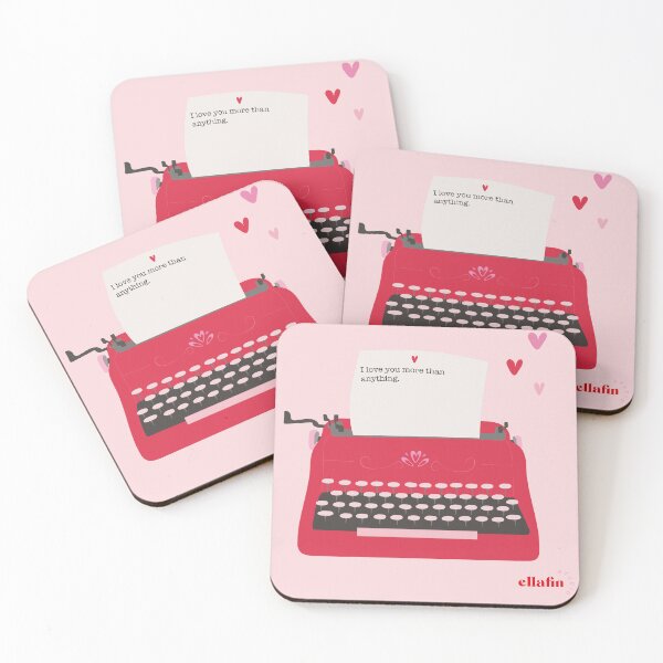 Item preview, love vintage typewriter illustration designed and sold by ellafin1.