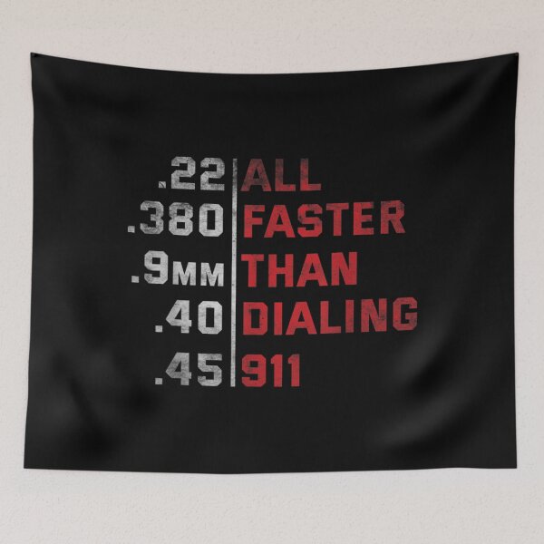 Item preview, All Faster Than Dialing 911 Weapon Bullet Ammo Lover designed and sold by BrianLangley2.