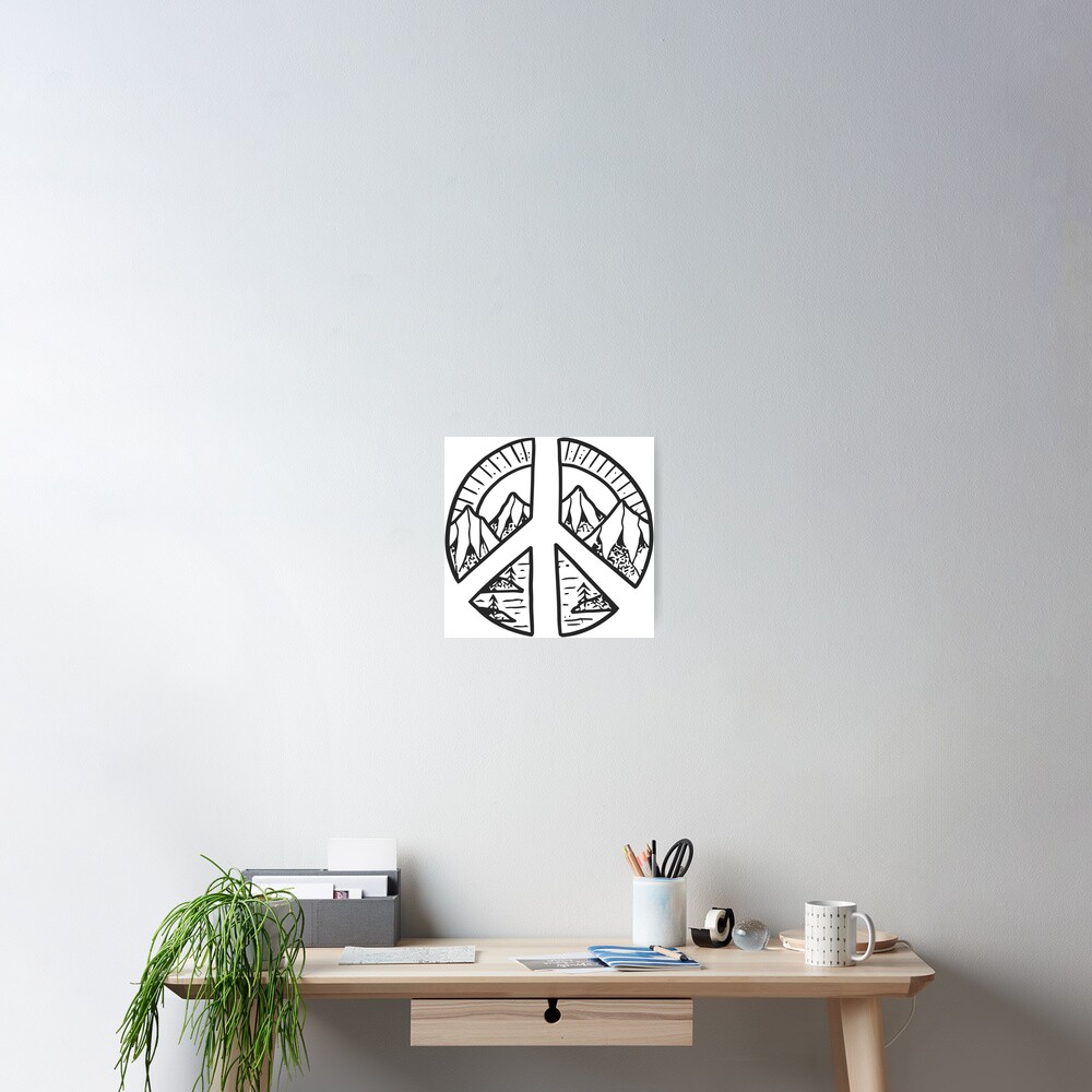 アート・デザイン・音楽 Pictures Of Peace Peace Sign and Mountain Design