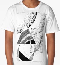 Abstract Geometric Ink Long T-Shirt