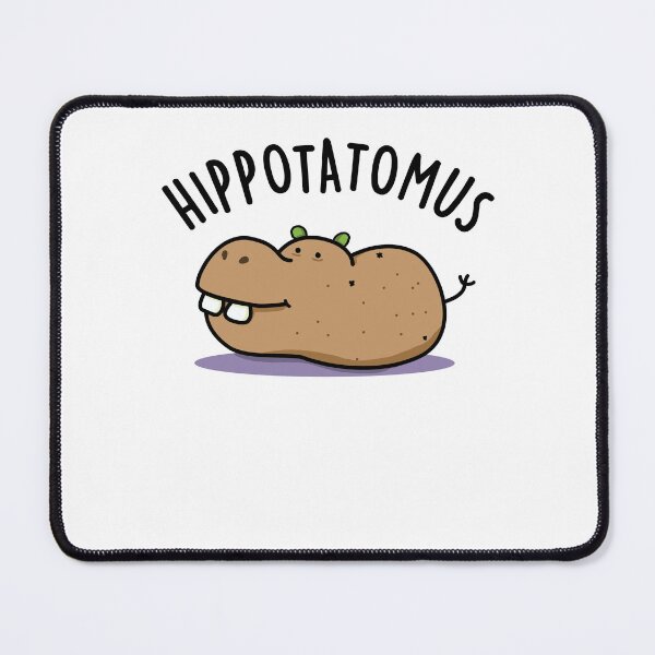 Item preview, Hip-potato-mus Funny Hippo Puns designed and sold by punnybone.