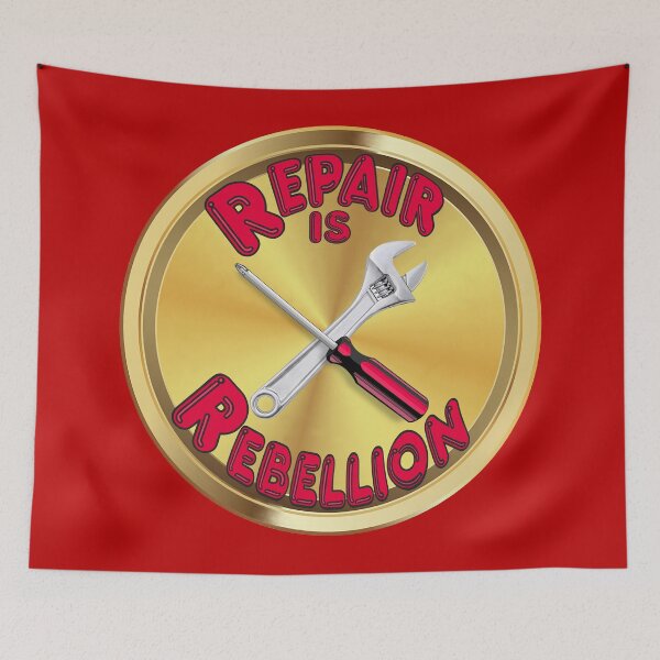 Item preview, Repair is Rebellion - red designed and sold by Kestrelle.