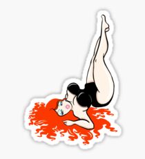 Ravishing Reclining Redhead Sticker