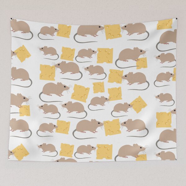 Item preview, Cute Mouse Rodent Eating Cheese Pattern designed and sold by idovedesign.