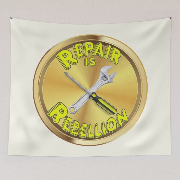 Item preview, Repair is Rebellion -tools - yellow designed and sold by Kestrelle.