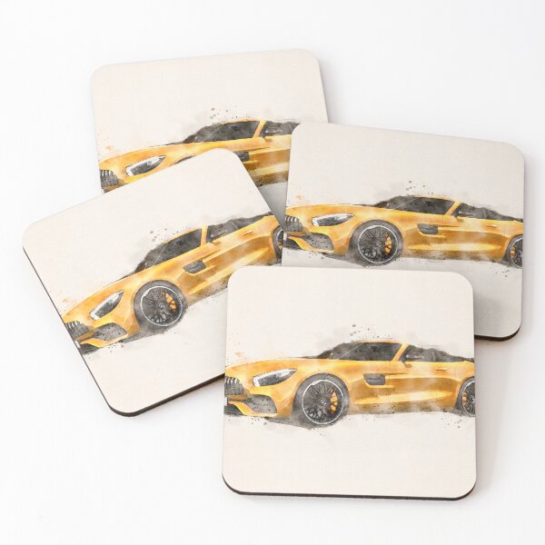 Item preview, Mercedes AMG GTS in watercolor designed and sold by paulrommer.