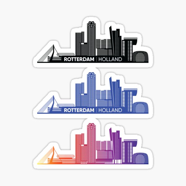 Rotterdam City Skyline Of Holland Sticker
