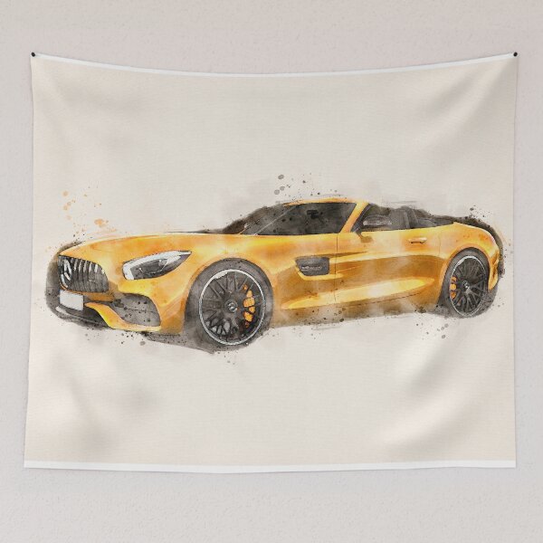 Item preview, Mercedes AMG GTS in watercolor designed and sold by paulrommer.