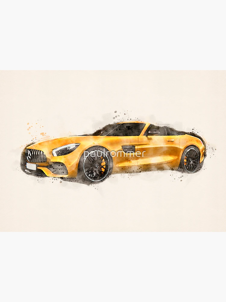 Mercedes amg gtr Sticker for Sale by carphotodesigns