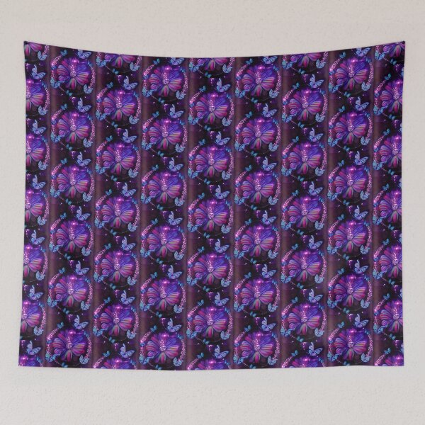 Item preview, Beautiful space flower. Surrounded by space butterflies. Simply Amazing.  designed and sold by oneclassyman.