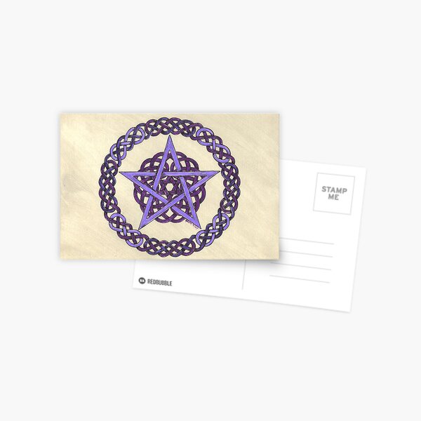 Purple Pentagram Postcard