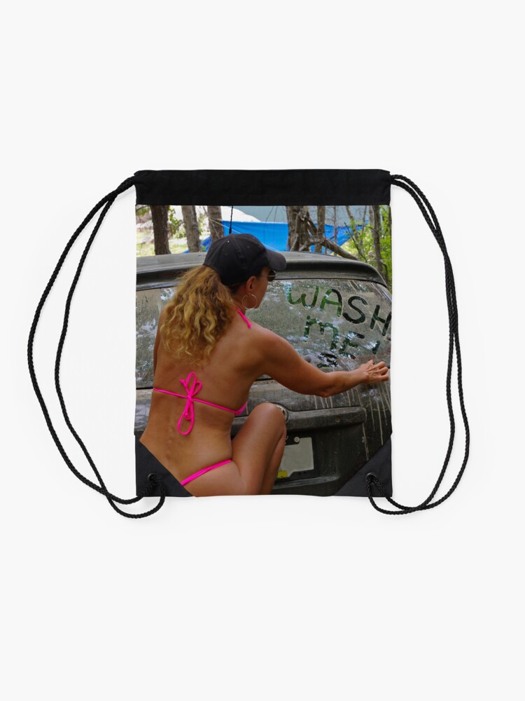 Alternate view of Car Wash Drawstring Bag