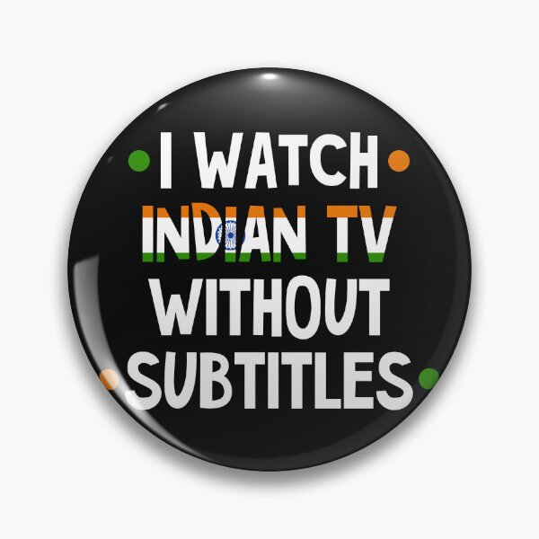 Aperçu de l'œuvre Je regarde la télé indienne sans sous-titres créée et vendue par AnnaRuz.