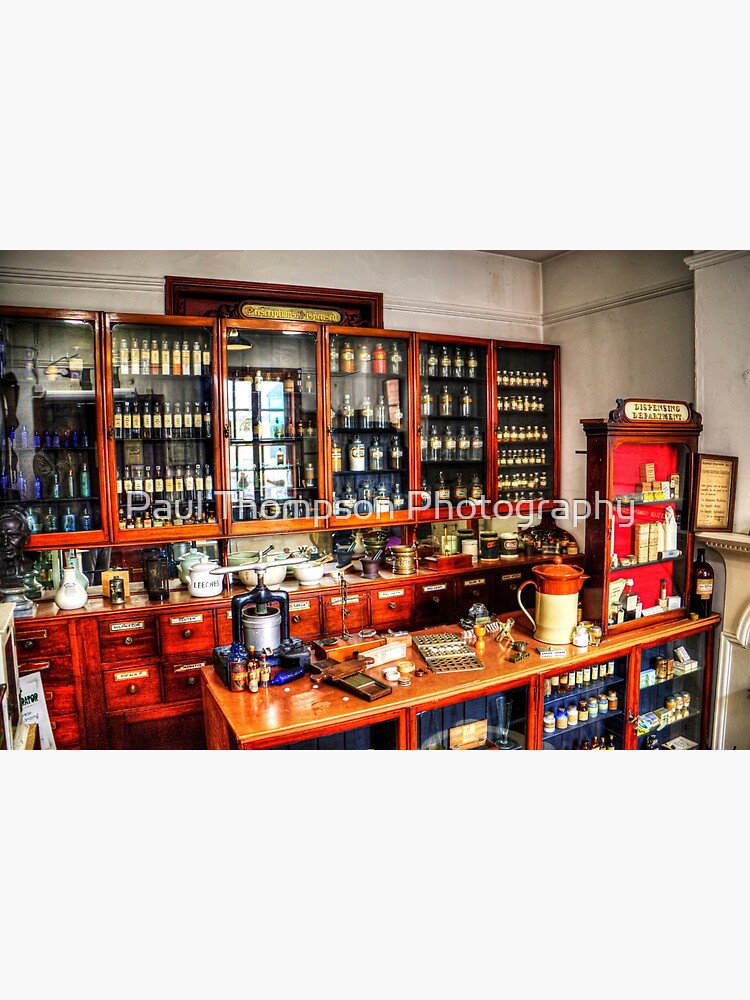 "Traditional Victorian Chemist Shop Lotions And Potions " Poster for
