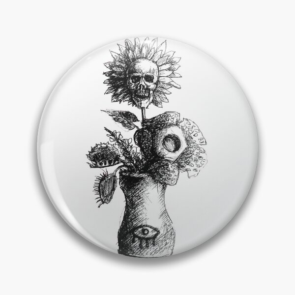 Item preview, Botany skull ink designed and sold by JaguarPL.