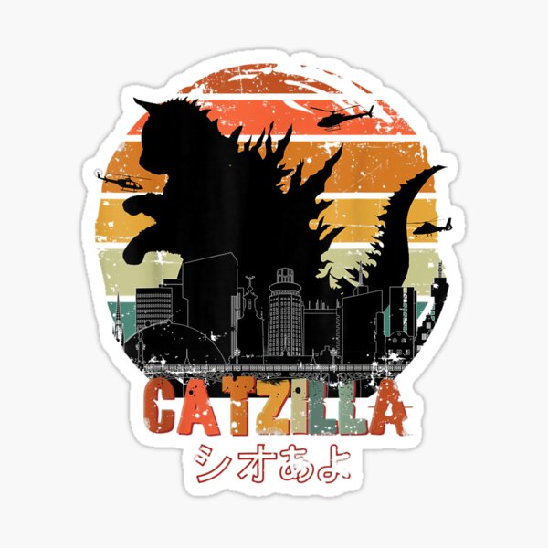 Item preview, Funny Catzilla Vintage Cat T Japanese Kitten Birthday designed and sold by mechamtho.