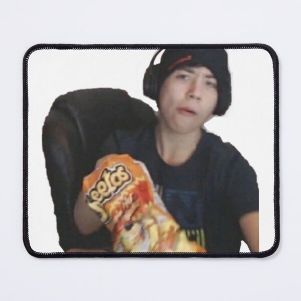 Item preview, quackity eating hot chip designed and sold by leighwhannll.