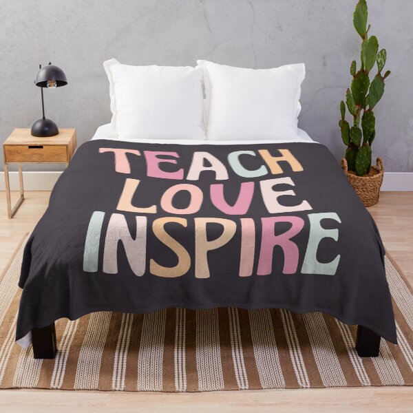 Item preview, Teach Love Inspire Inspirational Retro Teacher designed and sold by SunfullyYours.