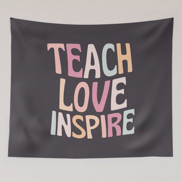 Item preview, Teach Love Inspire Inspirational Retro Teacher designed and sold by SunfullyYours.