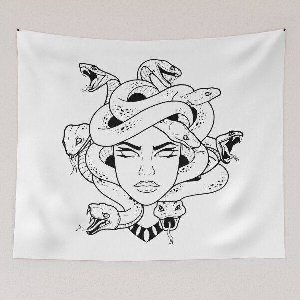 Item preview, Medusa gorgon tattoo designed and sold by si3iy.