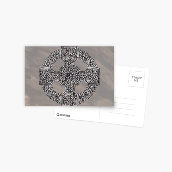 Grey Wheeled Cross Postcard