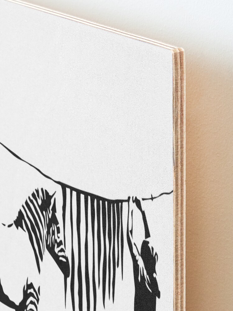 Zebra Wash Stencil Art Banksy Mounted Print for Sale by WE-ARE-BANKSY