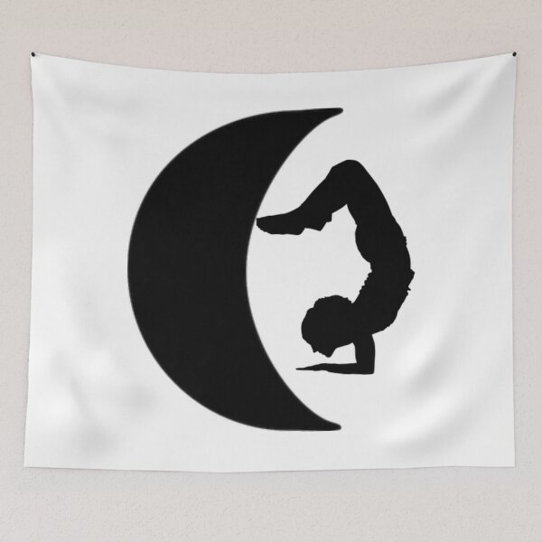 Item preview, Cute half moon yoga pose art. designed and sold by BEAUTY ⭐⭐⭐⭐⭐.