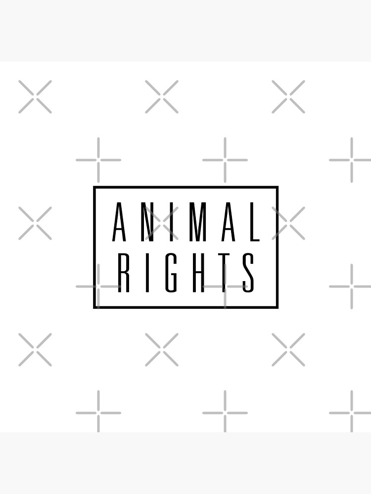 Disover Animal Rights in Rectangle Frame Pin Button