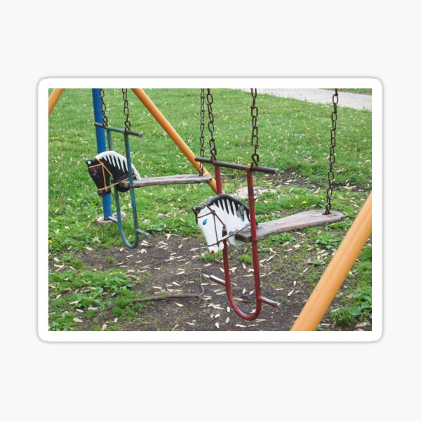 Hobby Horses at the park Sticker