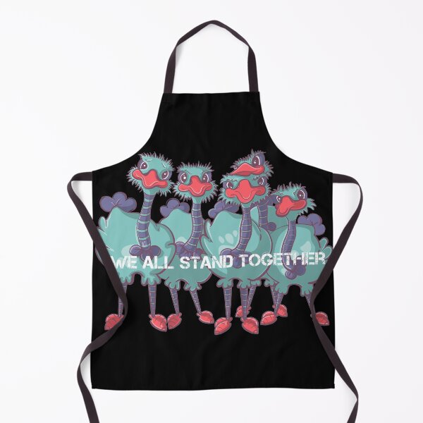 Item preview, Ostrich cartoon quote, We all stand together designed and sold by DebbieJoyArt.