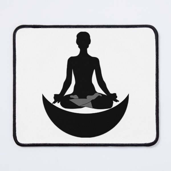 Item preview,  Cute half moon yoga pose art. designed and sold by BEAUTY ⭐⭐⭐⭐⭐.