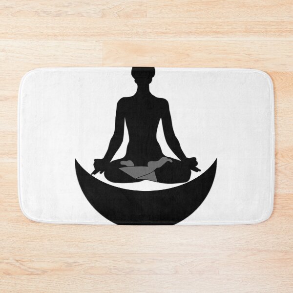 Item preview,  Cute half moon yoga pose art. designed and sold by BEAUTY ⭐⭐⭐⭐⭐.