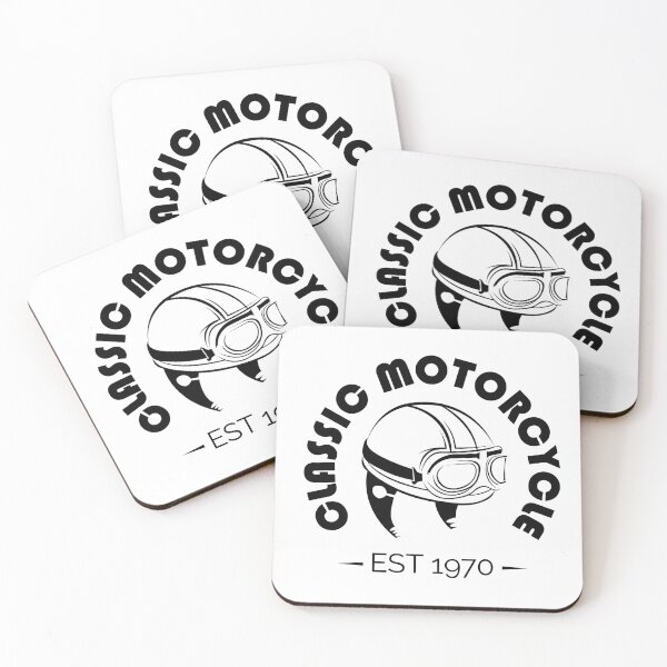 Item preview, Classic motorcycles with retro helmet - motorcycle helmet logo designed and sold by AndreMi.
