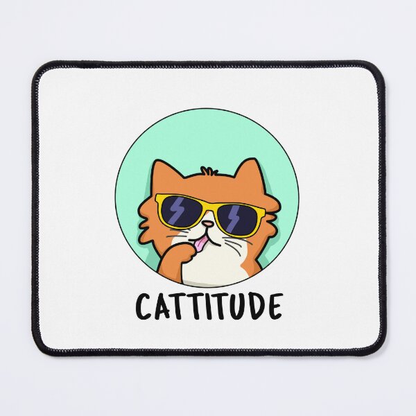 Item preview, Cattitude Funny Cat Puns  designed and sold by punnybone.