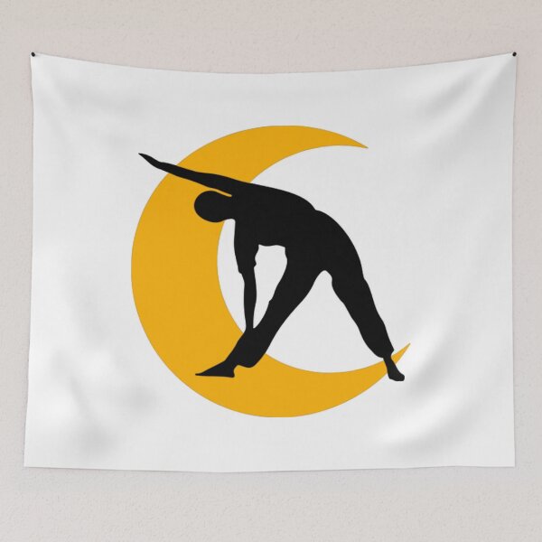 Item preview,   Cute half moon yoga pose art. designed and sold by BEAUTY ⭐⭐⭐⭐⭐.