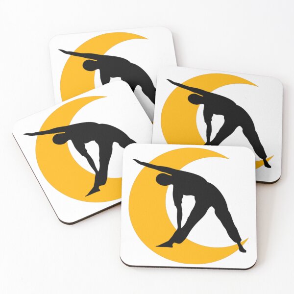 Item preview,   Cute half moon yoga pose art. designed and sold by BEAUTY ⭐⭐⭐⭐⭐.