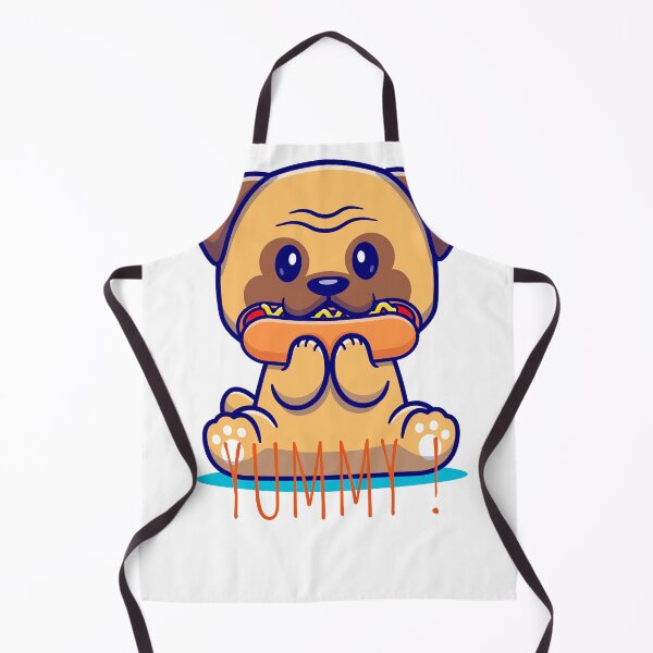 Item preview, Cute puk dog eating hot dog  designed and sold by Salah ⭐️⭐️⭐️⭐️⭐️.