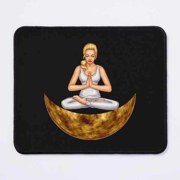 Item preview, Cute half moon yoga pose art. designed and sold by BEAUTY ⭐⭐⭐⭐⭐.
