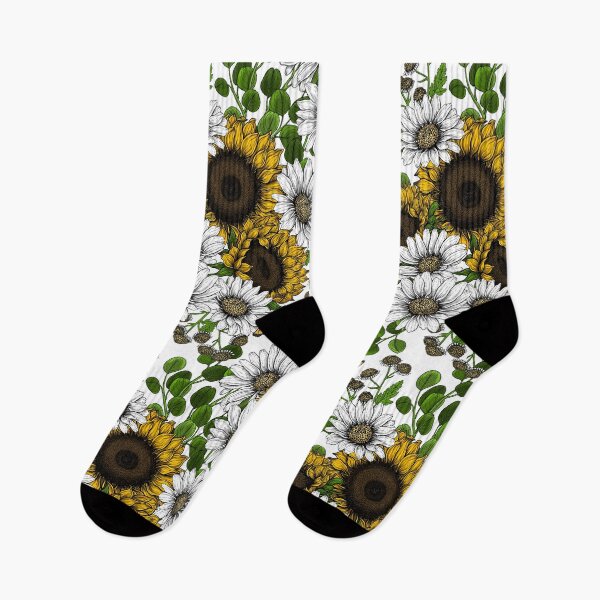 Item preview, Sunflowers and daisies, summer garden designed and sold by Katerina Mitkova Kirilova.