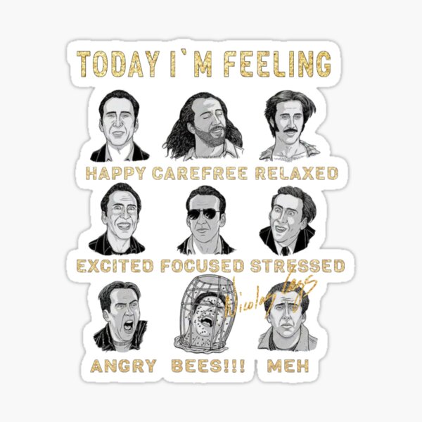 Item preview, Nicholas Cage - Nicolas Cage - Nick Cage - Nic Cage | Funny Feeling designed and sold by PAFDesign.